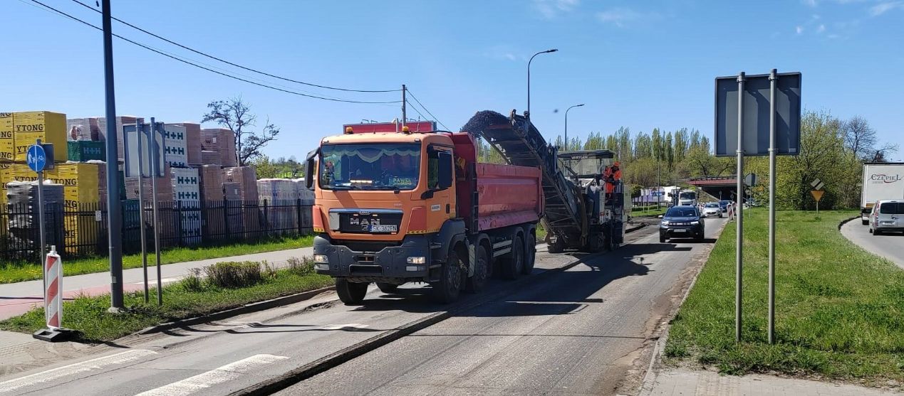 Remont fragmentu ulicy Piłsudskiego w Dąbrowie Górniczej