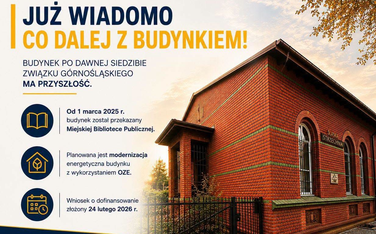 Zabytkowy budynek w Kochłowicach ma zostać zmodernizowany. W planach fotowoltaika i pompa ciepła